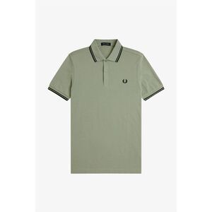 Fred Perry Mens Twin Tip Polo Shirt / Seagrass